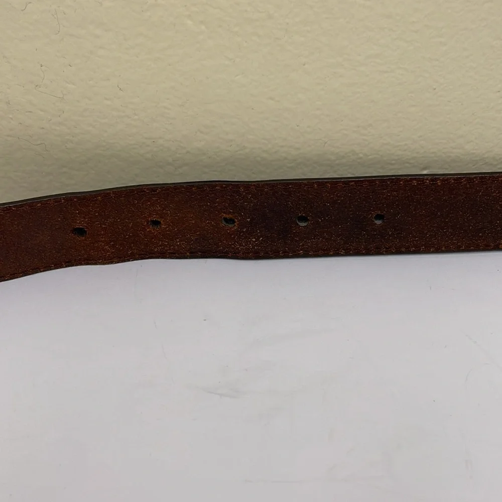 Men’s Leather Belt Brown Professional Brass Buckle 34/36